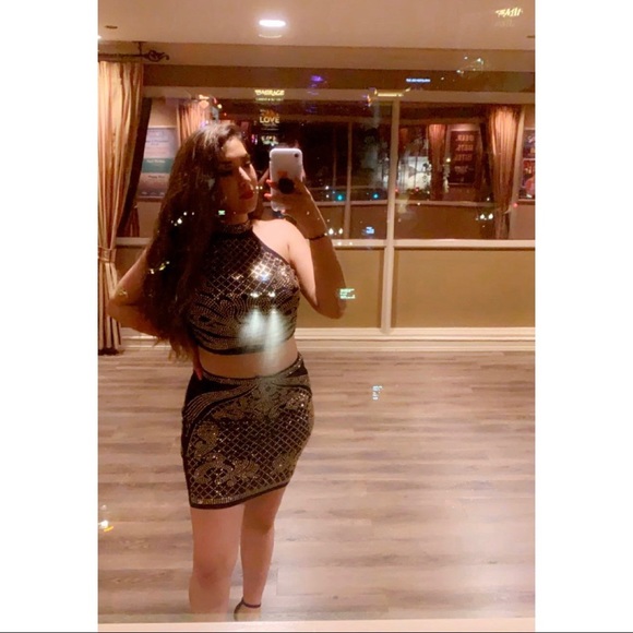 Night Club Black Skirt and Top Set - Fashion Nova - Picture 3 of 4